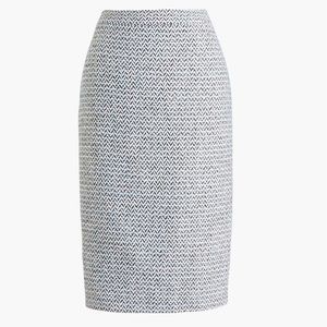 JCrew Factory Herringbone Wool Pencil Skirt, size 2